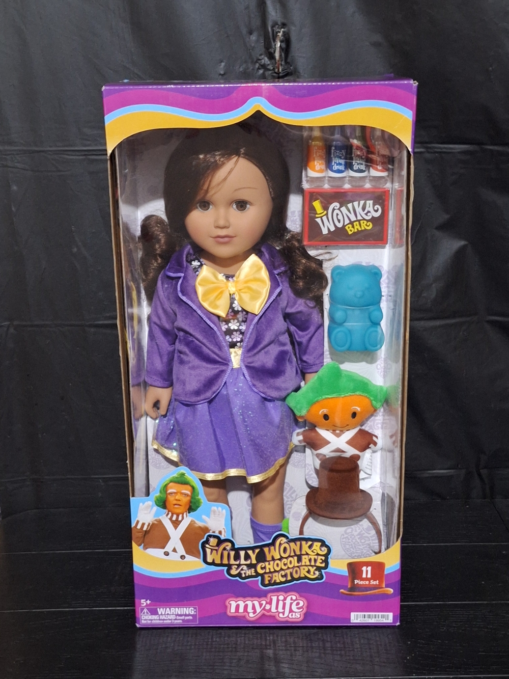 My Life As Willy Wonka Purple Doll Outfit Playset with Yellow Bow